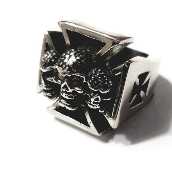 New stainless steel skull ring size 10 - Picture 1 of 3